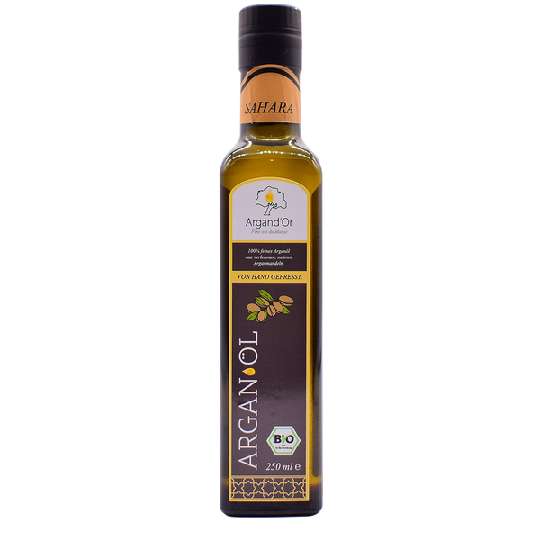Bio-Arganöl Argand'Or Sahara (Gourmet-Speiseöl, Region SAHARA) - nicht geröstet -250 ml